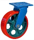 SHpo63 -Сверхбольшегрузное полиуретановое колесо 150 мм, 850 кг (площадка, поворотн., шарикоподш.)